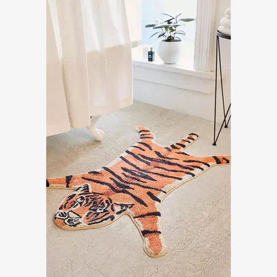 Urban Outfitters Tiger Bath Mat - Orange ALL at Urban Outfitters
