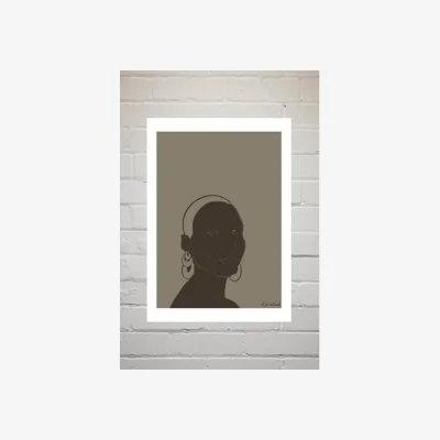 Urban Outfitters Hali Igwelaezoh Lady Portrait Wall Art Print - Assorted 2 at Urban Outfitters