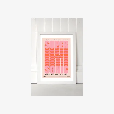 Urban Outfitters Gin & Tonic Wall Art Print - White 1 at Urban Outfitters