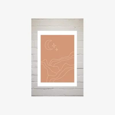 Urban Outfitters Sundry Society Lunar Landscape Wall Art Print - Assorted 1 at Urban Outfitters