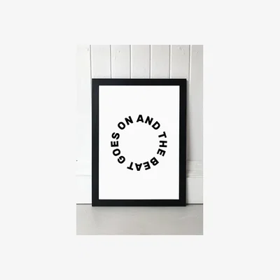 Urban Outfitters Native State Beat Goes On Graphic Wall Art Print - Black 1 at Urban Outfitters