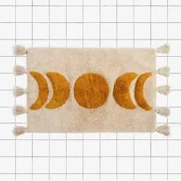 Urban Outfitters Urban Outfitters Moon Phases Bath Mat - Neutral 50.8cm x 76.2cm