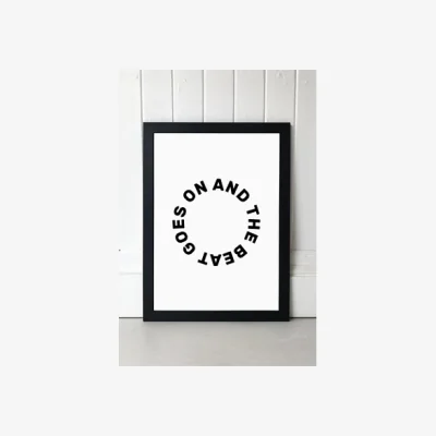 Urban Outfitters Native State Beat Goes On Graphic Wall Art Print - Black UK 3 at Urban Outfitters