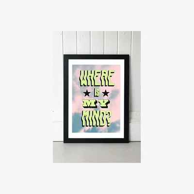 Urban Outfitters My Mind Wall Art Print - Black UK 3 at Urban Outfitters