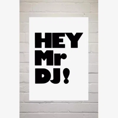 Urban Outfitters Vintage by Hemingway Hey Mr. DJ! Wall Art Print - Assorted 2 at Urban Outfitters