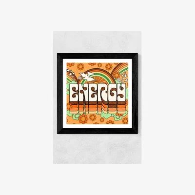 Urban Outfitters Golden Daze Energy Wall Art Print - Black 2 at Urban Outfitters