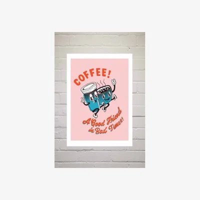 Urban Outfitters Sophie Ward Coffee, A Good Friend Wall Art Print - Assorted 2 at Urban Outfitters