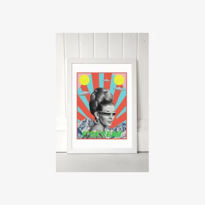 Urban Outfitters Msgonzalez F**K Yeah Wall Art Print - White 2 at Urban Outfitters