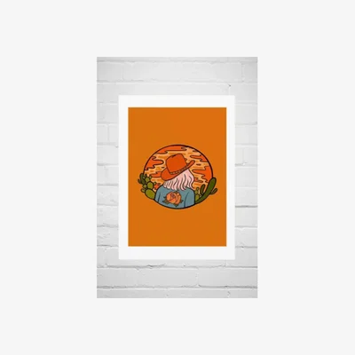 Urban Outfitters Doodle By Meg Cowgirl Wall Art Print - Assorted 2 at Urban Outfitters