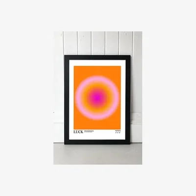 Urban Outfitters Luck Wall Art Print - Black UK 3 at Urban Outfitters