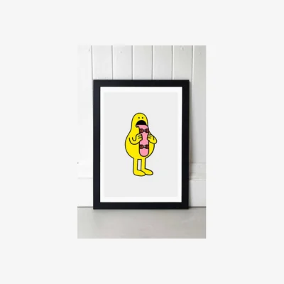 Urban Outfitters AYEYOKP Skater Blob Wall Art Print - Black UK 3 at Urban Outfitters
