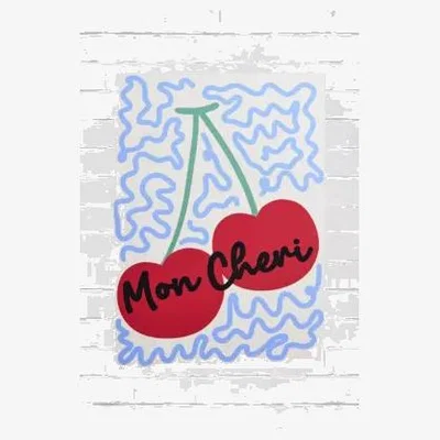 Urban Outfitters Pink Giraffe Mon Cheri 30x40 Wall Art Print at Urban Outfitters