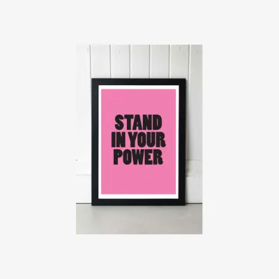 Urban Outfitters Colour TV Stand In Your Power Wall Art Print - Black 1 at Urban Outfitters
