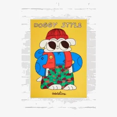 Urban Outfitters Pyramid International THE BURGERBABIE Doggy Style 30x40 Wall Art Print at Urban Outfitters