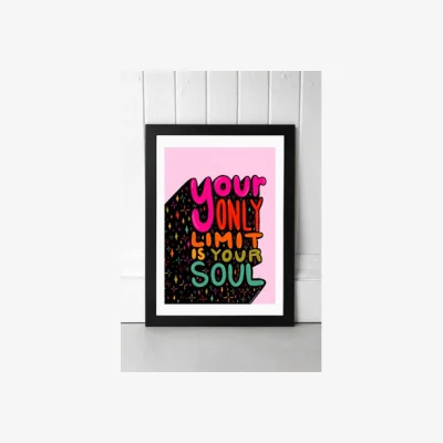 Urban Outfitters Doodle By Meg Soul Quote Wall Art Print - Black 1 at Urban Outfitters
