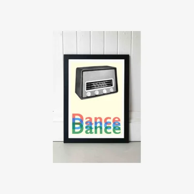 Urban Outfitters Indieprints Transmission Wall Art Print - Black 2 at Urban Outfitters