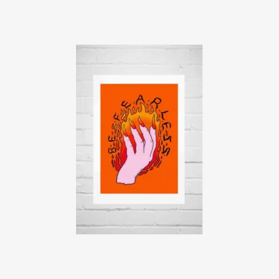 Urban Outfitters Doodle By Meg Be Fearless Wall Art Print - Assorted UK 3 at Urban Outfitters