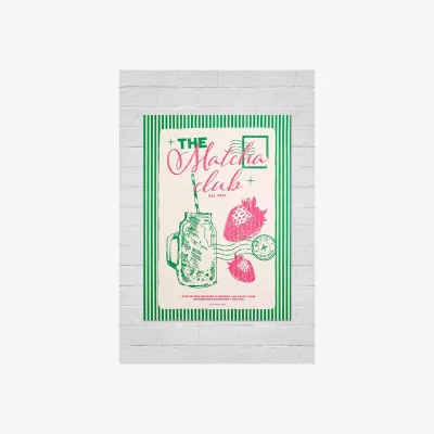 Urban Outfitters Posterami Matcha Club 30x40 Wall Art Print - Green at Urban Outfitters
