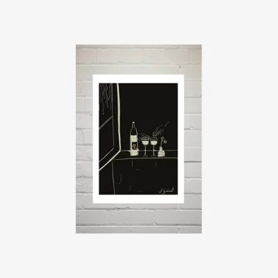 Urban Outfitters Hali Igwelaezoh Wine & Friends Wall Art Print - Assorted UK 3 at Urban Outfitters