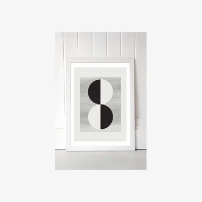 Urban Outfitters Crayon Stationery Abstract Circles Wall Art Print - White 1 at Urban Outfitters