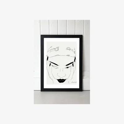 Urban Outfitters Hali Igwelaezoh Bandana Girly Wall Art Print - Black 1 at Urban Outfitters