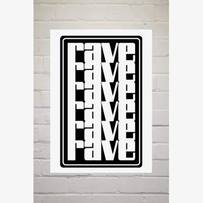 Urban Outfitters Land of Lost Content Rave Wall Art Print - Assorted 2 at Urban Outfitters