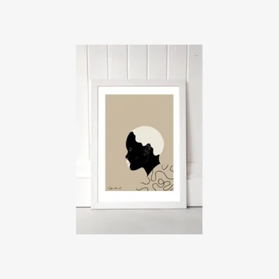 Urban Outfitters Hali Igwelaezoh Not Looking Back Wall Art Print - White 2 at Urban Outfitters