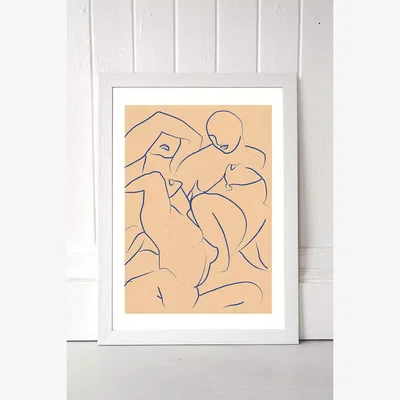 Urban Outfitters Flower Love Child Pyjama Party Wall Art Print - White 2 at Urban Outfitters