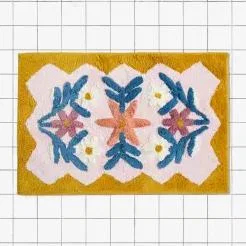 Urban Outfitters Urban Outfitters Molly Folk Bath Mat - Yellow ALL