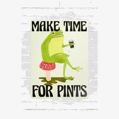Urban Outfitters Danny Issues Time For Pints 30x40 Print at Urban Outfitters