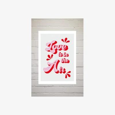 Urban Outfitters Show Me Mars Love Is In The Air Wall Art Print - Pink 2 at Urban Outfitters