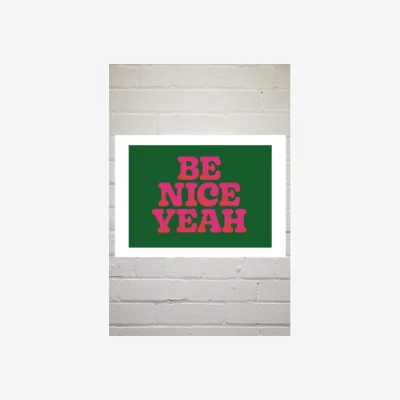 Urban Outfitters Limbo And Ginger Be Nice Yeah Wall Art Print - Assorted 1 at Urban Outfitters
