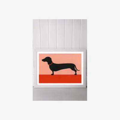 Urban Outfitters Dachshund Wall Art - White 1 at Urban Outfitters