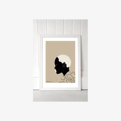 Urban Outfitters Hali Igwelaezoh Not Looking Back Wall Art Print - White UK 3 at Urban Outfitters