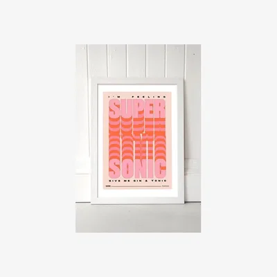 Urban Outfitters Gin & Tonic Wall Art Print - White 2 at Urban Outfitters