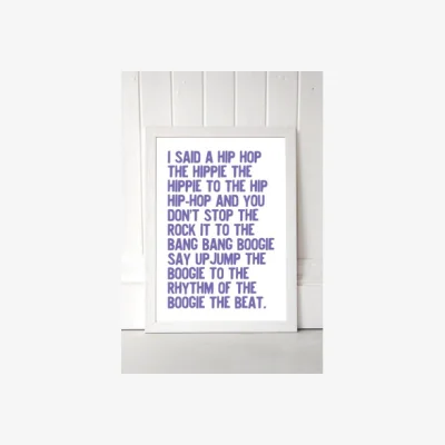 Urban Outfitters UO Exclusive Lilac Honeymoon Hotel Rapper's Delight Wall Art Print - White 1 at Urban Outfitters