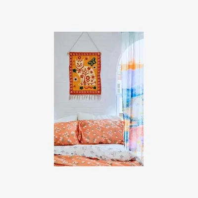 Urban Outfitters Urban Outfitters Tattoo Kitty Wall Hanging - Orange ALL