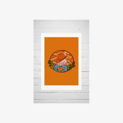 Urban Outfitters Doodle By Meg Cowgirl Wall Art Print - Assorted UK 3 at Urban Outfitters