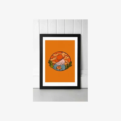 Urban Outfitters Doodle By Meg Cowgirl Wall Art Print - Black 1 at Urban Outfitters