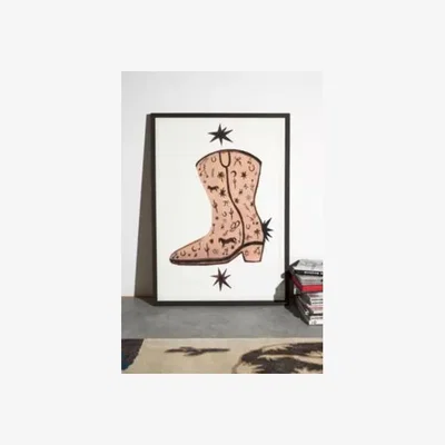 Urban Outfitters Urban Outfitters x TuftLuck UO x TUFTLUCK Doodle Boot A1 Framed Print ALL