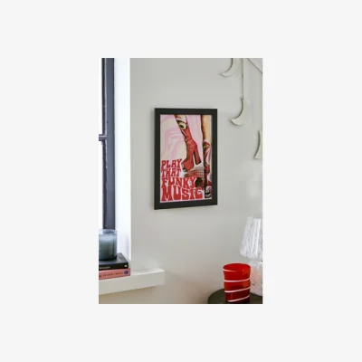 Urban Outfitters Printed Weird Play That Funky Music Wall Art A4 Print - Pink ALL at Urban Outfitters