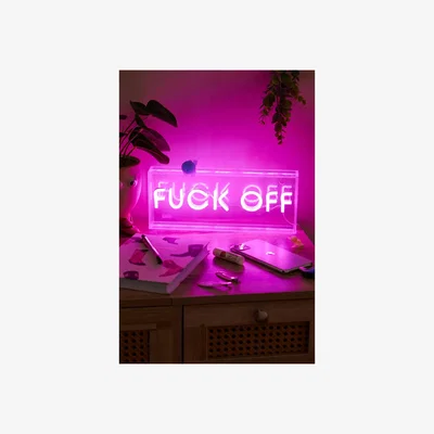 Urban Outfitters Urban Outfitters F*ck Off Neon Light - Pink ALL