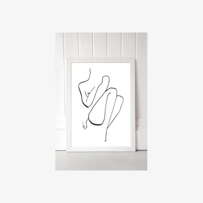 Urban Outfitters Joanna Mudrowska Calm Wall Art Print - White UK 3 at Urban Outfitters