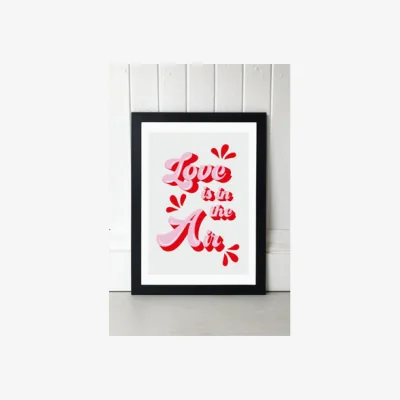 Urban Outfitters Show Me Mars Love Is In The Air Wall Art Print - Black 1 at Urban Outfitters