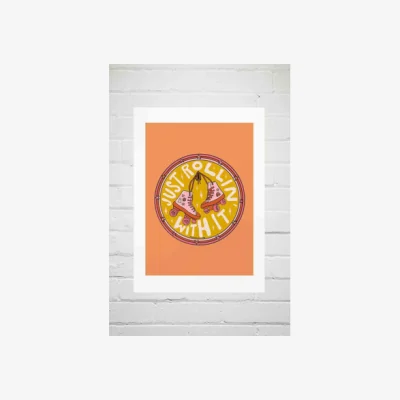 Urban Outfitters Doodle By Meg Rolling With It Wall Art Print - Assorted 1 at Urban Outfitters
