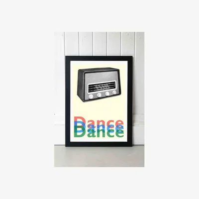 Urban Outfitters Indieprints Transmission Wall Art Print - Black UK 3 at Urban Outfitters