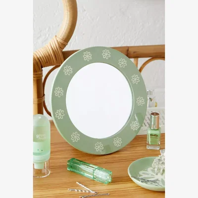 Urban Outfitters Urban Outfitters Green Flower Bathroom Mirror - Green ALL