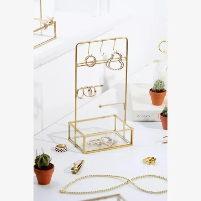 Urban Outfitters Small Jewellery Stand - Gold ALL at Urban Outfitters