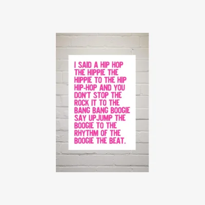 Urban Outfitters UO Exclusive Pink Honeymoon Hotel Rapper's Delight Wall Art Print - Assorted 2 at Urban Outfitters