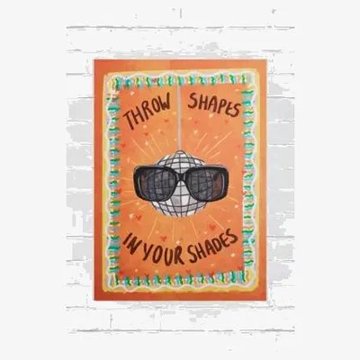 Urban Outfitters Illustrated By Weezy Throw Shapes 30x40 Wall Art Print - Orange at Urban Outfitters